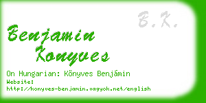 benjamin konyves business card